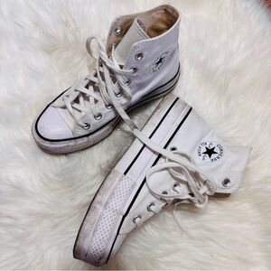 Platform Converse Chuck Taylor All Star LIFT Hi Leather Shoes Womens 5